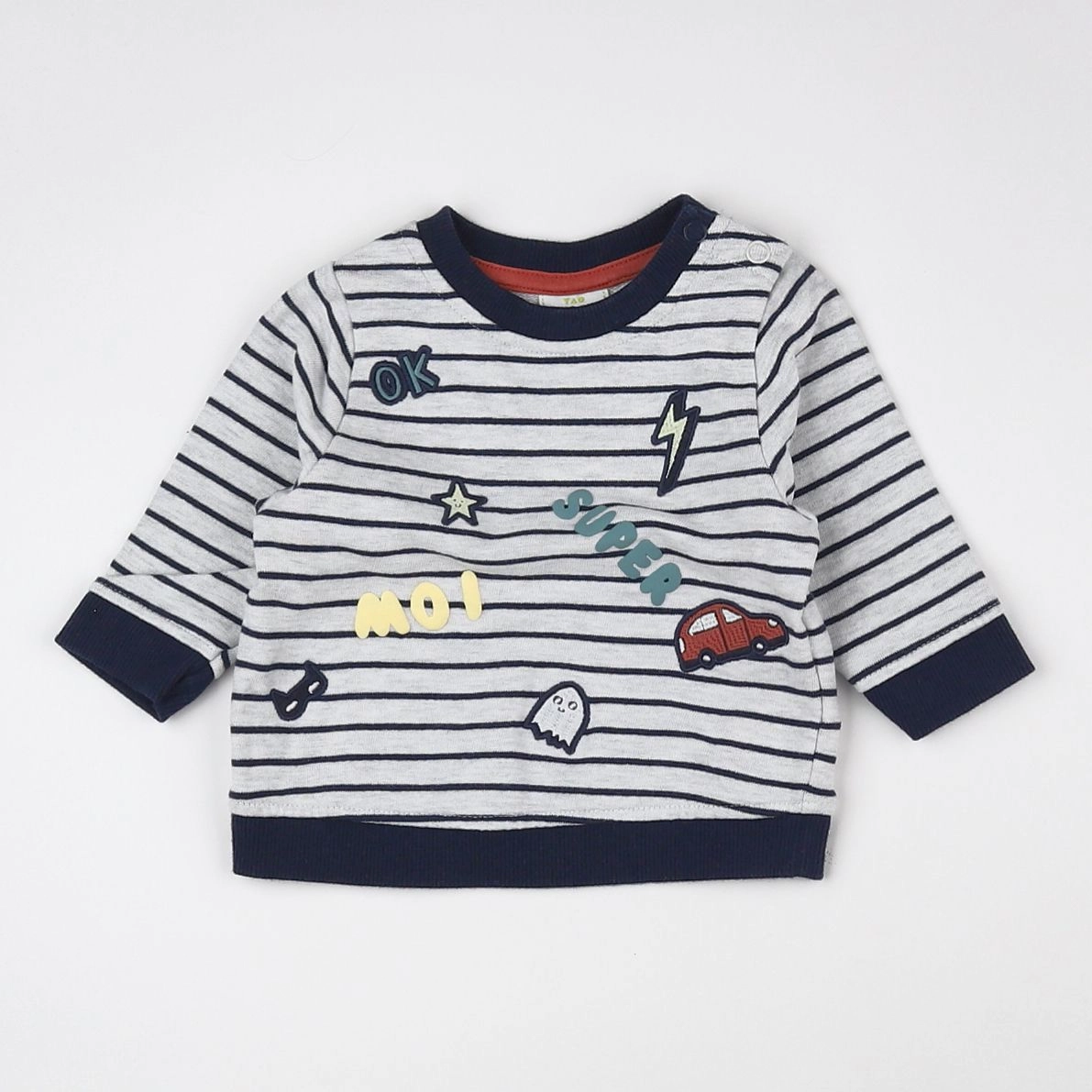 Tape à l'oeil - sweat gris - 3 mois